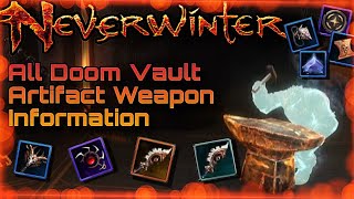 All Doom Vault Artifact Weapon Information On Neverwinter