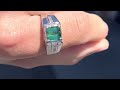 Men’s Tourmaline & Diamond Ring in daylight