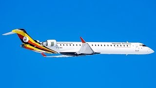 Uganda Airlines FIRST Bombardier CRJ-900 (CRJ9) in action in  Montreal (YMX/CYMX)