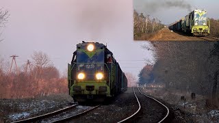 Duet SM31-155 \u0026 SM42-841 PKP Cargo z rytelskimi wiatrołomami w dwóch ujęciach | 04.03.18