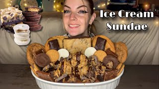 CHOCOLATE PEANUT BUTTER ICE CREAM SUNDAE MUKBANG! (Vegan) (No Talking)