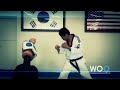 taekwondo roundhouse kick in super kick slow motion master woo