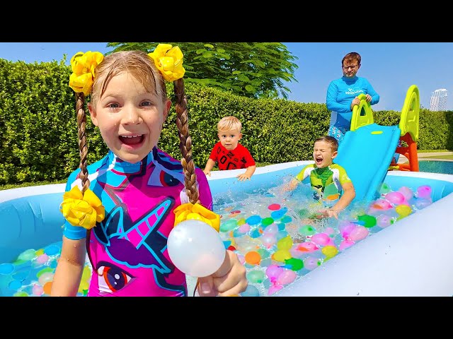 Diana And Roma Water Balloons Playdate With Baby Oliver Videos For Kids Diana And Roma Water Balloons Playdate With Baby Oliver Videos For Kids