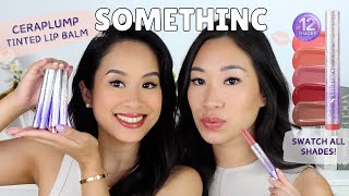 SOMETHINC CERAPLUMP TINTED LIP BALM Review + Full Swatch 12 Shades on 2 Skin Tones!