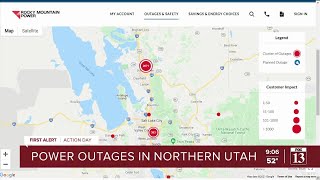 Power outages in northern Utah