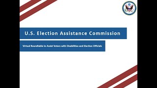 Second Virtual Roundtable to Assist Voters with Disabilities and Election Officials