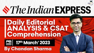 Indian Express Editorial Analysis by Chandan Sharma 17 March 2023 | UPSC Current Affairs 2023
