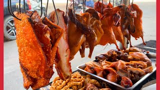 Cambodian Street Food - Braised Pork Organ, Chicken, Duck, Crispy Roast Pork