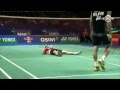 Crazy Badminton Rally - Vittinghus Throwing Himself Around Against Lee Chong Wei