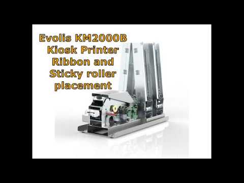 Evolis Kiosk KM2000B Printer Ribbon And Roller Insertion - YouTube