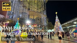 [BANGKOK] Siam Paragon Christmas Light 2022  [Walking Tour 4K HDR]