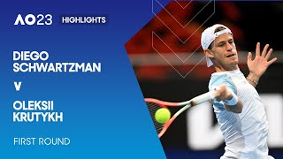 Diego Schwartzman v Oleksii Krutykh Highlights | Australian Open 2023 First Round