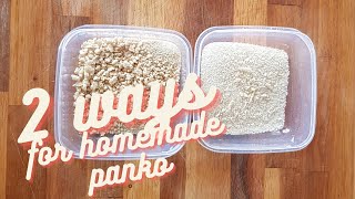 Homemade panko breadcrumbs from white bread: delicious!