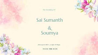 Sai Sumanth \u0026 Soumya || Wedding Ceremony ||