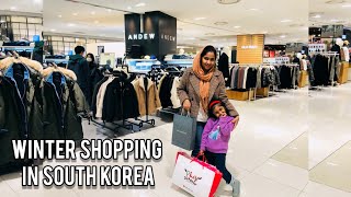 Winter Shopping in Korea | Winter clothes / Kids jacket | Shinsegae Department store Shopping tour