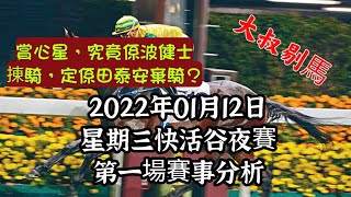 香港賽馬-賽馬貼士 港產筒索萬 -『大叔剔馬』香港賽馬 星期三快活谷夜賽 2022年01月12日 第一場賽事分析