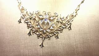 Erica Intan Diamond Necklace AU451, Peranakan Style, Art Nouveau, Rose Cut, Diamonds, Gold Jewellery