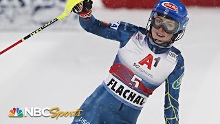 Mikaela Shiffrin wins 1st World Cup slalom in a year, her 100th podium | NBC Sports