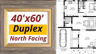 40x60 north facing duplex house plan / building plan in vastu / instyle homes / best house plan