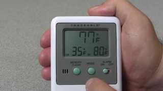 How to adjust alarm settings and clear temp readings on Traceable Memory Monitoring Thermometers