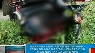 BP: Brgy. kagawad sa Davao City na tatakbo sana bilang kapitan, pinatay ng mga nagpakilalang NPA