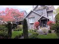 Vancouver Canada 4K. Walking from Burrard to Arbutus Street - W 14th Avenue. Life in Kitsilano Area.