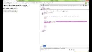 TOGGLE METHOD JQUERY EFFECTS DEMO