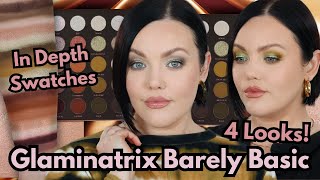 New Glaminatrix Cosmetics Barely Basic Palette | In Depth Swatches \u0026 4 Looks!