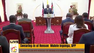 LIVE: PRESIDENT RUTO SWEARS IN SEASONED PROSECUTOR RENSON MULELE AS THE NEW DPP