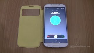 Asus fake call on Samsung Galaxy S4 yellow cover incoming call in 2025