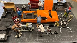 The Revell 69 Pontiac GTO Build Update 4.  What a great kit!!