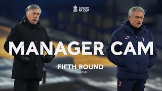 Manager Cam | Crazy Fifth Round Tie at Goodison Park | Ancelotti v Mourinho | Emirates FA Cup 20-21
