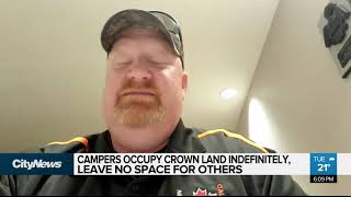 Frustration over camping on crown land