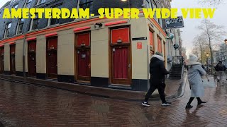 Amsterdam  walking tour at center. Shooting with Super wide view 4K[60fps]