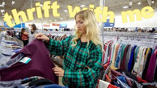 come thrift with me at 5 different thrift stores in ONE DAY!!! thrifting my pinterest + try on haul