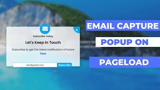 Email Capture Popup on Page load with Blur Background using HTML ,CSS & JS | Email Subscription Box