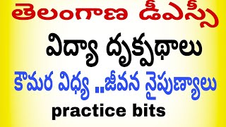 తెలంగాణ డీఎస్సీ.. విద్యా దృక్పథాలు ..కౌమర విద్యా,జీవన నైపుణ్యాలు... practice bits