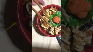 オリジン弁当のなかで売れ残っていた、明太からマヨ丼を買ってみた。ぬふふの写真と動画