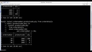 SQL- MULTIPLE COLUMNS SUB-QUERY (PART-III)
