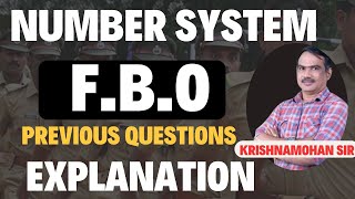 FBO PREVIOUS PAPER EXPLANATION BY KRISHNAMOHAN SIR #fbo #tgpsc #tglprb #ssc #irisesiofflineclasses