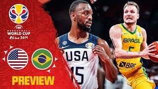 USA v Brazil Preview | Best Plays of each team so far | FIBA Basketball World Cup 2019