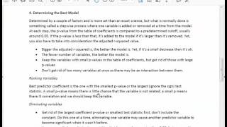 Multiple Regression Minitab Example
