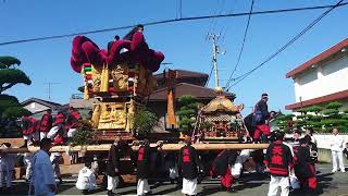 「伊予三島秋祭り2017」天龍具定太鼓台 地区運行1