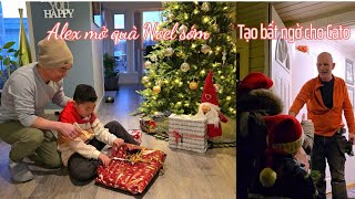 Alex mở quà Noel /nhà Huyền Tạo bất ngờ cho ông hàng xóm