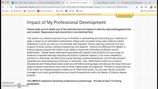 ePortfolio: Impact of my Professional Development