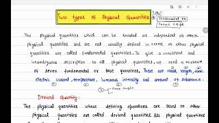 #1 units and measurement #chap-02 #class-11