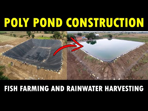 Poly Pond Construction / Installation | Poly Pond for fish farming or rainwater harvesting