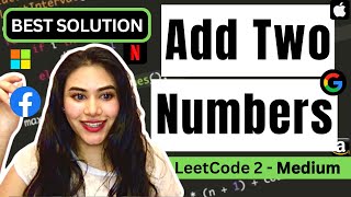 Add Two Numbers  - LeetCode 2 - Python