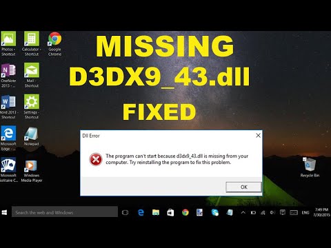 How to Fix D3DX9_43.dll Missing Error in Windows 7/8/10 3 Solutions