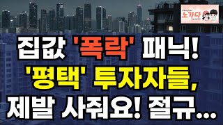 분양권 던집니다! 싸게 사세요! 평택 투자자들의 끝없는 눈물 바다. 집값 '폭락'에 패닉! 아파트 투기꾼 마저도 제발 사달라고 절규! 부동산 상가 이야기 하락 노가다 노비